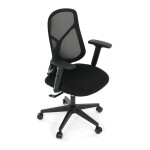 Kancelářská židle, synchronní mechanismus, černá síťovina, KA-S2173 BK