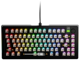 Glorious GMMK 3 Pro 75% barebone ANSI černá / herní 75% TKL / USB-C / bez spínačů / ANSI layout / RGB / 1.4m (GLO-KB-GMMK3-PRO-75-BB-W-BLK-US)