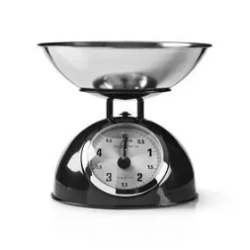 Nedis KASC110BK černá / Retro kuchyňská váha / max. hmotnost 5 kg / vyjímatelná mísa (KASC110BK)