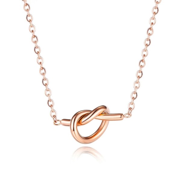 Ocelový náhrdelník Bonnie Gold - chirurgická ocel, Zlatá 43 cm + 5 cm (prodloužení)