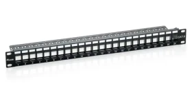Equip 24x Keystone UTP černá / Patch panel / 1U / Cat6 / LSA/110 (769224)