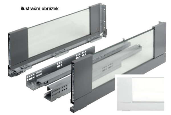 Strong výsuv StrongMax 18 500/185mm bílý sklo (503092)