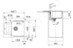 FRANKE - Urban Fragranitový dřez UBG 611-62, 620x500 mm, kašmír 114.0700.096