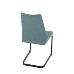 Jídelní židle, zelená, hladká látka, DCL-438 GRN2