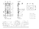GEBERIT - Duofix Set předstěnové instalace, klozetu Gaia sedátka softclose, tlačítko Sigma20, bílá/pozlacená SANI11CA3140