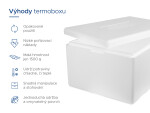 Termoboxy CZ & SK Polystyrenový termobox 113L/89kg - bazar, Bílá