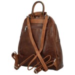 Trendy dámský koženkový kabelko-batůžek Eligio, hnědý