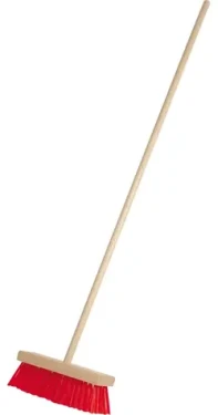 GOKI Dětský smeták s červenými štetinami 65cm