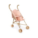 Konges Sløjd Panenka s kočárkem Poppy Doll Pink Check, růžová barva, kov, plast, textil