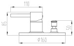 MEXEN - Lua vanová baterie pod omítku chrom 72835-00