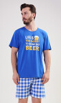 Pánské pyžamo šortky Life is beer modrá