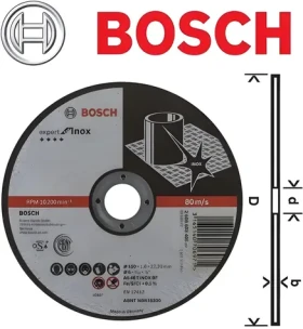BOSCH Expert for Inox 2608603405 / Řezný kotouč / Průměr 150 x 22,23 mm / Šířka řezu 1,6 mm / 1 ks (2608603405)