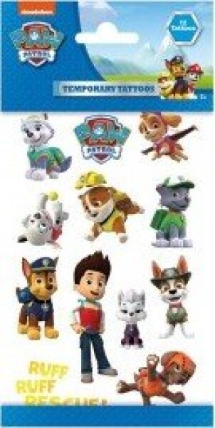 Tetování barevné Tlapková patrola/Paw patrol 12ks v sáčku