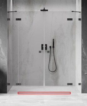 MEXEN - LUNAR prahová lišta rovná 200 cm grafit metal 830-03-95