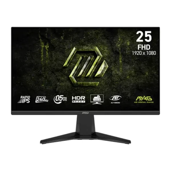 24.5" MSI MAG 255F X24 černá / IPS / FHD / 0.5ms / 1000.1 / 300cd-m2 / HDMI + DP / VESA (MAG 255F X24)