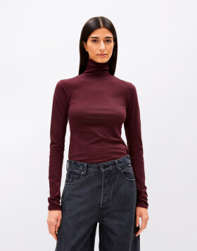 Tričko Armedangels Grazilianaa Soft 3320 dark cranberry
