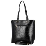 Luxusní dámská koženková kabelka na rameno Tijana, černá