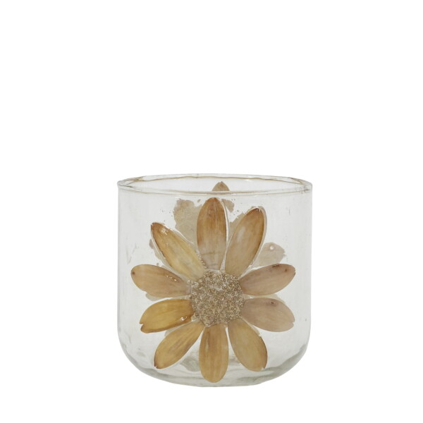 Chic Antique Skleněný svícen Dried Flower, přírodní barva, sklo