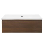 Koupelnová skříňka s umyvadlem SAT B-Way 99x30x45 cm ořech mat BWAY100NUTU1 BWAY100NUTU1