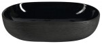 SAPHO - PRIORI keramické umyvadlo na desku, 58x40 cm, černá PI031