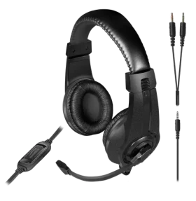 LEGATOS Stereo Gaming Headset černá / herní sluchátka / mikrofon / 3.5mm Jack / ovládání hlasitosti (SL-860014-BK)
