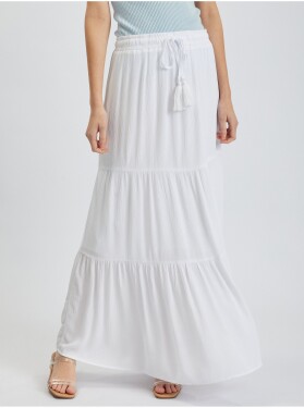 Orsay Bílá dámská maxi sukně Dámské