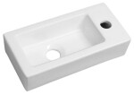 SAPHO - ZOE keramické umývátko 37x18cm, otvor pro baterii vpravo, bílá AR495