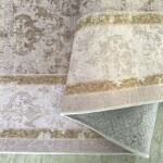 DumDekorace Moderní vintage koberec béžovo-zlatý s orientálním vzorem Šířka: 160 cm | Délka: 220 cm