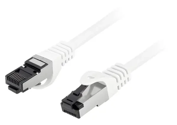 Lanberg CAT8.1 S/FTP 1,5m bílá / Patch kabel / RJ45 / LSZH / 40 Gbit/s (PCF8-10CU-0150-W)