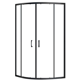 REA - Sprchová zástěna LOOK černá 80x80 REA-K7902