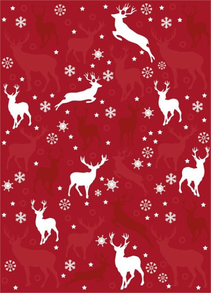 J - tapeta jelenů červená - Albi