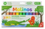 MALINOS Voskové pastelky Wachsmal-Zauber / 12 barev / 3v1 / od 3 let (301035)