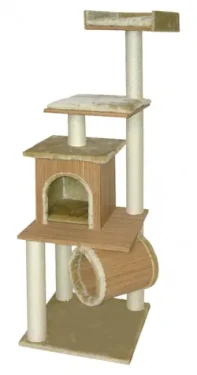 Cat-Gato Bamboo III 164 cm tmavé/světlé / Škrabadlo pro kočky / sisal / 61x61x164 cm (319602)