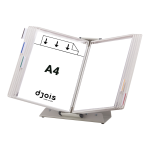 Djois pultový kovový stojan, antimikrobiální - Sterifold, 10 rámečků A4, rámečky bílé, 1 set