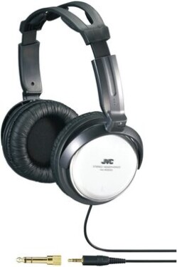JVC HA-RX500 černo-bílá / sluchátka přes hlavu / jack 3.5 mm a 6.3 mm / 3.5 m (HAR-X500E)