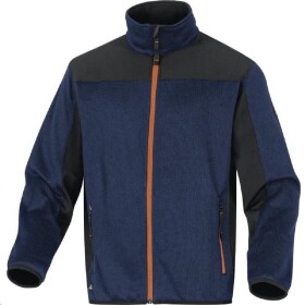 Bunda BEAVER pletená softshellová zip krytý lištou navy-oranžová L - navy-oranžová