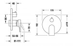 DURAVIT - Tulum Sprchová baterie pod omítku, pro 2 spotřebiče, matná černá TU4210012046