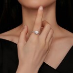 Stříbrný prsten Viviane 1 ct MOISSANITE + CERTIFIKÁT, 57 certifikát GRA, hadřík na čištění stříbra, dárková krabička