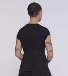 Dámské tričko GO Ribbed T-Shirt BLACK černé 0004 SLOGGI BLACK