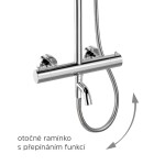 Mereo Termostatická vanová baterie s talířovou kulatou slim sprchou, nerez CB60101TSC