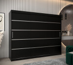 Šatní skříň Abi V1 Barva korpusu: Černá, Rozměry: 120 cm, Dveře: Dub artisan