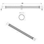 Bruckner - FLEXY ohebná propojovací trubka, L-80cm, rovné 40/40 164.322.0
