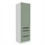 Vysoká potravinová skříňka Aria 60 DKS-210 3S 1F - Premium Box Barva korpusu: Černá, Barva dvířek: GR - Graphite AFM