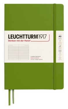 Zápisník Leuchtturm1917 A5 tvrdé desky Moss linkovaný