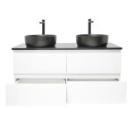 Koupelnová skříňka s umyvadlem a technickým kamenem SAT B-Way 119x50x45 cm bílá lesk BWAY2120WTKUB BWAY2120WTKUB