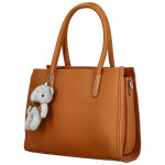 Módní dámská koženková kabelka do ruky Armin, hnědá