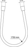 IDEAL STANDARD - Idealrain Sprchová hadice, 175 cm, hedvábná černá BE175XG