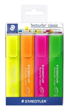 Staedtler Textsurfer Promo / Zvýrazňovač / sada 4 ks / mix barev / klínový hrot / 1-5 mm (364 P WP4)