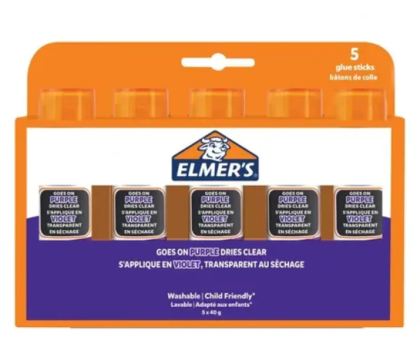 ELMER'S Lepicí tyčinka Disappearing Purple / 40 g / 5 ks (2143884)