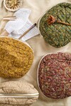 Ib Laursen Prošívaná kosmetická taštička Colors / Pattern Zelená, textil